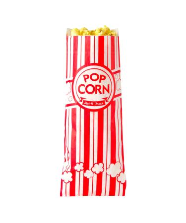 Concession Essentials CE Popcorn Bags-500 Popcorn Bags, 1 oz. (Pack of 500), 2" Height, 3" Width, 8" Length (Pack of 500) 500ct Concesssion Essentials Design