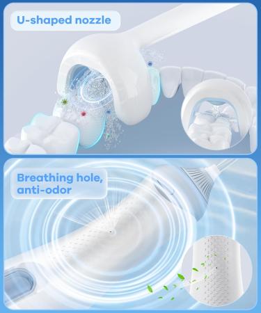 Buy Water Flosser with Unique U-Shaped Tip | 4 Modes 8 Replacement Tips IPX8 Waterproof - Ideal for Home & Travel - Buy Online on GoSupps.com