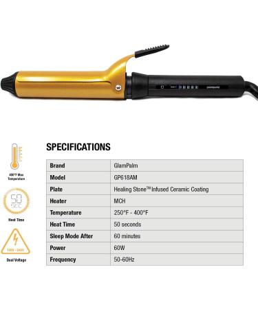 Glampalm 1.2 Clip Curling Iron | Ultrasmooth Ceramic | Long Lasting Curls & Waves | Korea's No.1 Salon Brand | Universal Voltage | 2 Year Warranty - Buy Online on GoSupps.com