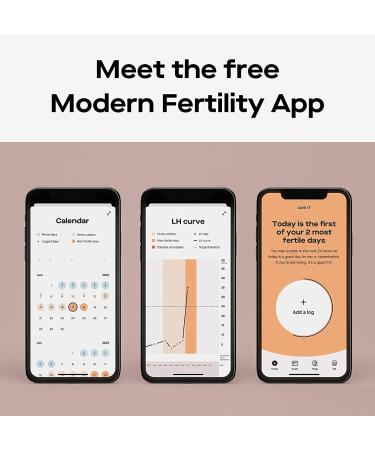 Modern Fertility Ovulation Kit | Identify Fertile Days & Predict Ovulation | 20 Test Strips | Free iOS App Included - Buy Online on GoSupps.com