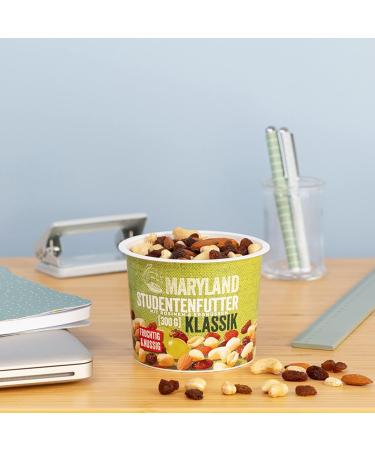 Maryland Student Feed Classic 300g Mug Storage Pack - Nut & Fruit Mix with Raisins Peanuts Cashews & Almonds | 6 x 300g for International Shipping - Buy Online on GoSupps.com