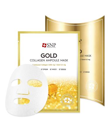 SNP Gold Collagen Ampoule Beauty Mask 10 Sheets 0.84 fl oz (25 ml) Each