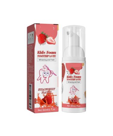 Kids Foaming Toothpaste - Fruit Flavor Press-Type Toothpaste for Children's Teeth Cleaning Whitening & Repair Gentle & Non-Irritating(#1 3PCS) 3PCS #1