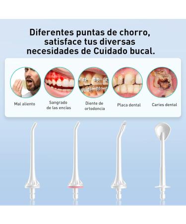 Buy Mouth Shower - 4 Modes Water Flosser | 300ml Water Tank | Test Winner | 30-Day Battery Life | Easy Tongue Cleaner for Oral Care | White & Green - Buy Online on GoSupps.com