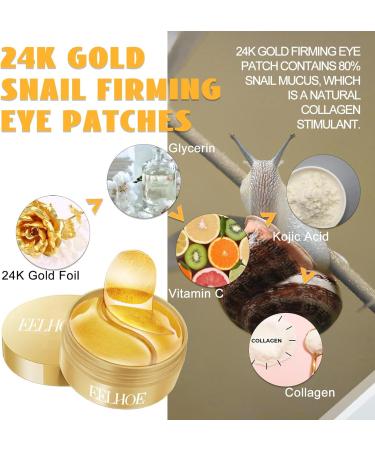 Under Eye Patches - 24K Gold Eye Masks for Puffy Eyes - Collagen Kojic Acid Eye Patches - Under Eye Masks to Improve Fine Lines &Tear Ducts - Eye Masks Skincare Dark Circles Under Eye Treatment Women - Buy Online on GoSupps.com