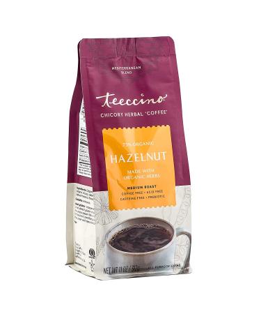 Teeccino Chicory Herbal Coffee Hazelnut Medium Roast 11 oz - Caffeine Free - Buy Online on GoSupps.com