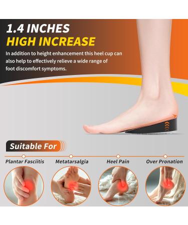Height Increase Insoles - Comfort Boosting Shoe Lifts for Men & Women | 1.4'' Heel Inserts for Plantar Fasciitis & Pain Relief - Buy Online on GoSupps.com