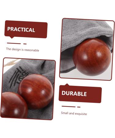 Frcolor Handball Baoding Balls - Chinese Health Massage & Hand Exercise - Large Handmade Wooden Pearls for Outdoor Training - Buy Online on GoSupps.com