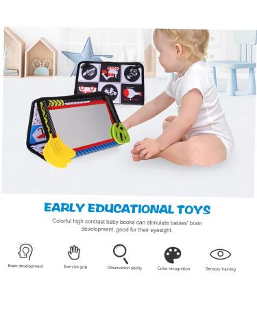 Ibasenice Zerrpiegel Fabric Book & Abdominal Mat with Mirror | Baby Belly Time Reflection Toy for 3-6 Months | Toddler Puzzle Toy - Buy Online on GoSupps.com