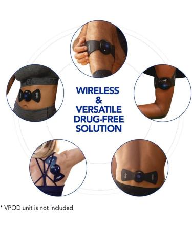 VPOD Wireless TENS Unit for Pain Relief - 24 Modes Electronic Muscle Stimulator | Portable & Rechargeable Combo Pad Package - Buy Online on GoSupps.com