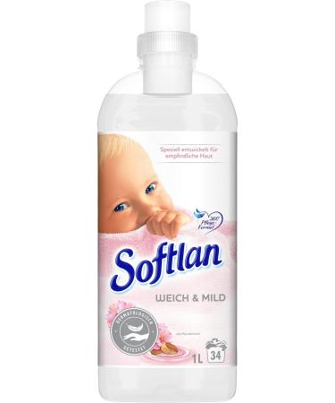 Softlan Fabric Softener Soft & Mild 12 x 1L | Irresistibly Soft Laundry - International Shipping Available - Buy Online on GoSupps.com
