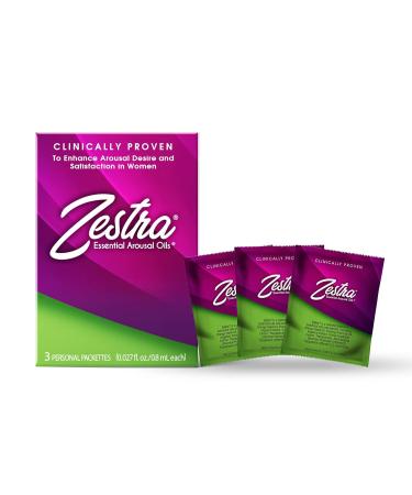 Zestra Essential Excitation Oils - 3 Organic 0.8 ml Packages | Clinically Proven Botanical Oil for Enhanced Intimacy - Buy Online on GoSupps.com