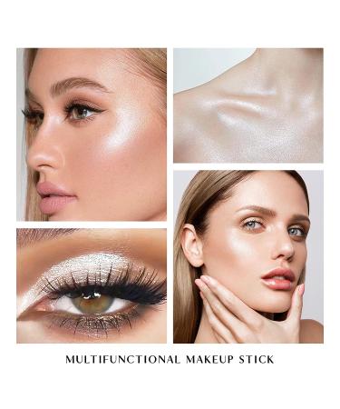 HOSAILY Double-ended Shimmer Highlighter Stick for Cheeks and Eyes - Creamy Glitter Makeup for Brightening and Contouring (01) - Buy Online on GoSupps.com