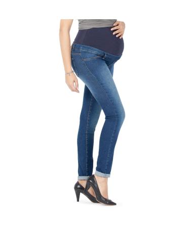 Milano - Maternity Jeans for Pregnant Women Ultra Stretch Buttery Soft Denim Comfortable Slim Clothing. High Waisted Over The Bump Band 10 Stone