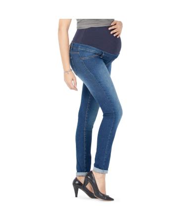 Milano - Maternity Jeans for Pregnant Women Ultra Stretch Buttery Soft Denim Comfortable Slim Clothing. High Waisted Over The Bump Band 14 Stone