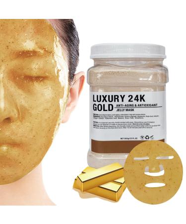 Poztl Jelly Mask Powder for Face Treatments 24k Gold Anti Aging Jelly Face Mask Peel Off Hydro Face Mask Powder To combat fine lines uneven skin tones DIY Spa 23 Floz - Buy Online on GoSupps.com