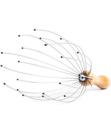 Fuchsia Head Massage Spider with 20 Sensors | Premium Wooden Handle Relaxation Device for Ultimate Wellness - Buy Online on GoSupps.com