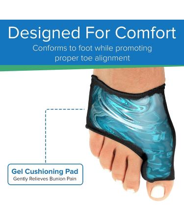 VIVEsole Gel Bunion Corrector & Toe Separators Sleeve - Orthopedic Toe Guard Straightener for Big Hammer Toe Pain Relief - Valgus Support for Women and Men (Medium) - Buy Online on GoSupps.com