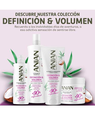 ANIAN - Definition and Volume Conditioner 250 ml for curly and wavy hair facilitates styling and prevents pulling controls frizz with keratin coconut oil and aloe - Buy Online on GoSupps.com