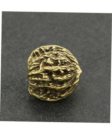 Minkissy Copper Walnut Model Nut Ornament - Handmade Brass Photo Prop 3.5x3cm Decorative Balls for Home & Massage - Pure Copper Crafts - Buy Online on GoSupps.com
