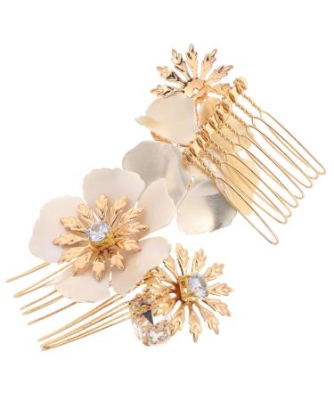 Angoily Hair Comb Clips 1 Pair Hair Piece Bride Rhinestones Hair Comb Clip