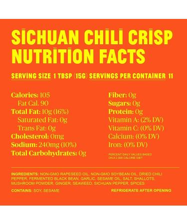 FLYBYJING Sichuan Chili Crisp 6oz: Gourmet Spicy Tingly Hot Sauce with Sichuan Pepper - Vegan, Gluten-Free, All-Natural & Versatile - Buy Online on GoSupps.com