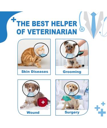 Supet Dog Cone Adjustable Pet Cone Pet Recovery Collar Comfortable Pet Cone Collar Dog Head Neck Cone for After Surgery Anti-Bite Lick Wound Healing Safety Practical Plastic E-Collar L White - Buy Online on GoSupps.com