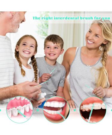 200 Interdental Brushes Set - Soft Silicone Dental Brushes with Box | Portable Tooth Floss Sticks for Gap Cleaning (Green) - Buy Online on GoSupps.com
