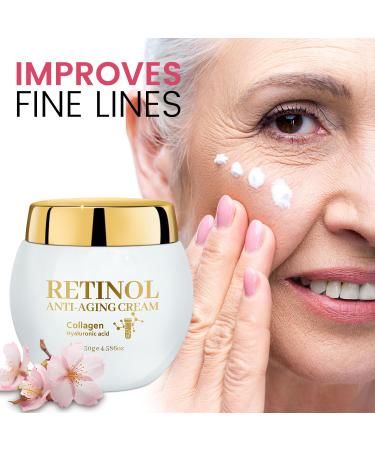 Retinol Anti-Aging Cream with Collagen & Caffeine, Valentine s Day Gift, Triple-Action Formula Reduces Wrinkles, Firms Skin and Intensely Hydrates, for a Smooth, Rejuvenated Complexion, 4.59oz - Buy Online on GoSupps.com