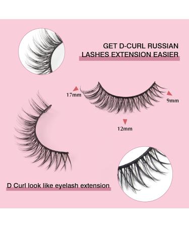 Parrarri Cat Eye Russian False Eyelashes - 10 Pairs of Curly Mink Strip Lashes | Reusable & Wispy Design - Buy Online on GoSupps.com