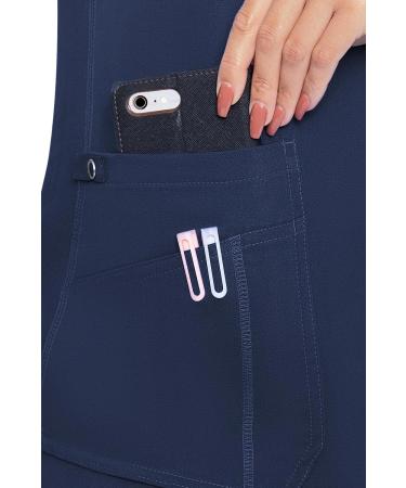 Med Couture Touch Women's V-Neck Shirttail Top - Navy (Medium) - Buy Online on GoSupps.com