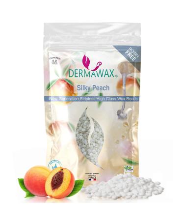 Dermawax 800g Silky Peach Wax Beads Without Strips - High Performance Wax for Hair Removal - Face Legs Bikini and Intimate Ar