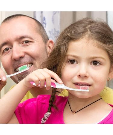 4-Part Travel Toothbrush Set - Portable Folding Toothbrush with Soft Bristles in Green Pink Yellow & Blue | Ideal for International Travel - Buy Online on GoSupps.com