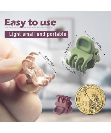 FVVMEED 24 Piece Mini Matte Hair Clips - Small Claw Barrettes for Kids & Baby Girls - Decorative Hair Accessories for Thin & Thick Hair - Buy Online on GoSupps.com