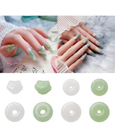 FEIlei Peace Buckle Nail Charms Glass Nail Rhinestones Flat Back Nail Gems Nail Decor - Buy Online on GoSupps.com