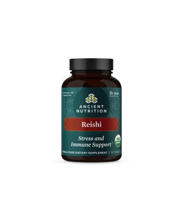 Ancient Nutrition Reishi Mushroom Tablets Supports Immune System Balance Gluten Free & Vegan-Friendly Formulation Paleo and Keto Friendly 30 Tablets Organic Reishi Tablet 30 Count