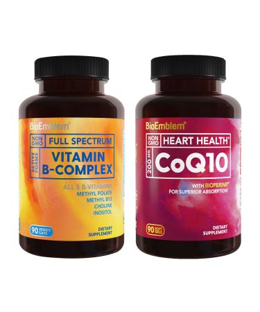 BioEmblem Vitamin B-Complex and CoQ10 with BioPerine - 200mg Softgels