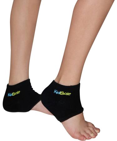KidSole Gel Heel Strap for Kids with Heel Sensitivity - 2 Pair Pack (Kids Sizes 1-6, Black) - Ideal for Severs Disease & Plantar Fasciitis - Buy Online on GoSupps.com