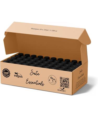 Suite Essentials 50 Pack 35ml Shampoos | Ideal for Hotels Guest Rooms Airbnb & Hospitality | GMP Certified Cruelty Free Vegan Recyclable Packaging | - Buy Online on GoSupps.com