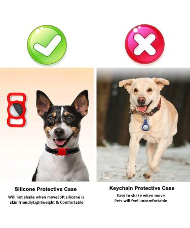 Buy PKQtop Airtag Protective Cover for Dog Collar - Silicone Anti-Lost Case in Pink | Worldwide Shipping - Buy Online on GoSupps.com