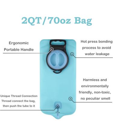 Topquafocus Portable Enema Bag Set - New Design Reusable Douche Bags for Men & Women | 2L Intestinal Cleaning & House Cleaning Solution - Buy Online on GoSupps.com