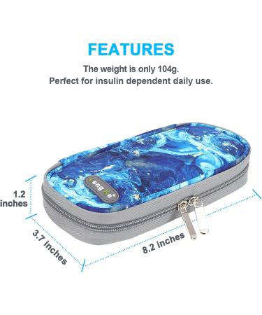 YOUSHARES Insulin Travel Case - Diabetic Medicine Cooler with Ice Packs (Quicksand Blue) - Buy Online on GoSupps.com