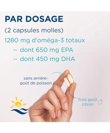 Nordic Naturals Ultimate Omega-3 1280mg Lemon Taste High Dosed 120 Soft Capsules Lab Tested Non-Soy Non-GMO - Buy Online on GoSupps.com