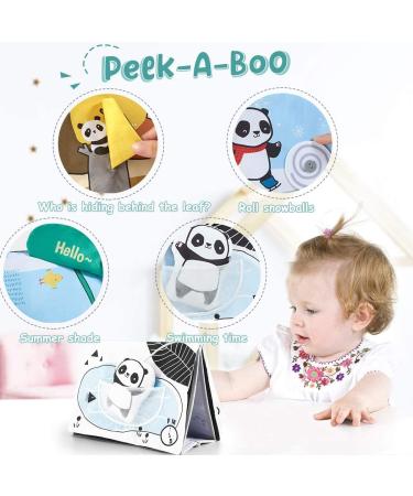 Beiss Baby Mirror Toys & Crackling Book - Foldable Panda Contrast Toys for Newborns (0-6 Months) - PerfectGift - Buy Online on GoSupps.com