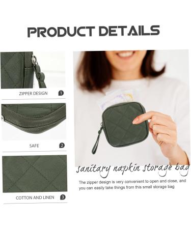 Gleavi 2-Pack Napkin & Tampon Storage Bags - Green Travel Coin & Menstrual Pillow Holders for Women - Buy Online on GoSupps.com