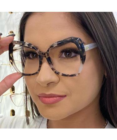 SERONI TR90 Irregular Frame Blue Light Blocking Glasses for Men & Women | Anti-UV Computer & Reading Glasses | Leopard Design - 57mm - Buy Online on GoSupps.com