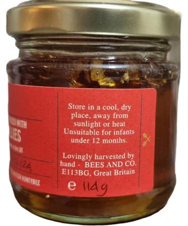 Chillies in British Honey - Spicy British Orange Habanero Chillie in RAW UK Honey (114g Glass jar) - Buy Online on GoSupps.com