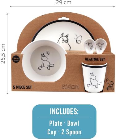 Buy Barbo Toys Mumins Mealtime Set - Moomin Dishes for Babies & Toddlers | Plates Bowl Cup & Spoons - Mumin Valley Illustrations - Buy Online on GoSupps.com