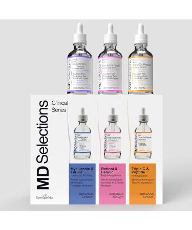 Buy MD Selections Retinol Hyaluronic Ferulic Triple C Peptide Serum Bundle 3 Pack for Skin Firming & Collagen Boost | International Shipping Available - Buy Online on GoSupps.com