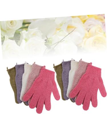 FOMIYES 10 Pairs Exfoliating Shower Gloves - Five-Finger Bathing Mitts for Soft Skin & Spa Experience | International Shipping Available - Buy Online on GoSupps.com